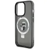 Coque arrière rigide Karl Lagerfeld Ring Stand Karl & Choupette avec MagSafe pour Apple iPhone 15 Pro Max - Noir 6