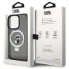 Coque arrière rigide Karl Lagerfeld Ring Stand Karl & Choupette avec MagSafe pour Apple iPhone 15 Pro Max - Noir 8