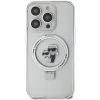 Coque arrière rigide Karl Lagerfeld Ring Stand Karl & Choupette avec MagSafe pour Apple iPhone 14 Pro - Blanc 3