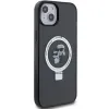 Coque arrière rigide Karl Lagerfeld Ring Stand Karl & Choupette avec MagSafe pour Apple iPhone 14 - Noir 4