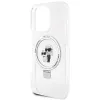 Coque arrière rigide Karl Lagerfeld Ring Stand Karl & Choupette avec MagSafe pour Apple iPhone 14 Pro Max - Blanc 6