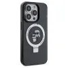 Coque arrière rigide Karl Lagerfeld Ring Stand Karl & Choupette avec MagSafe pour Apple iPhone 14 Pro Max - Noir 4