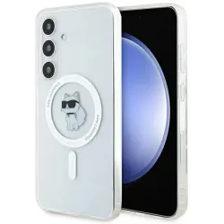 Coque arrière Karl Lagerfeld IML Choupette avec MagSafe pour Samsung Galaxy S24 Plus - Transparent