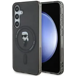 Coque arrière Karl Lagerfeld IML Ikonik avec MagSafe pour Samsung Galaxy S24 - Noir