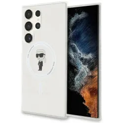 Coque arrière Karl Lagerfeld IML Ikonik avec MagSafe pour Samsung Galaxy S24 Ultra - Transparent