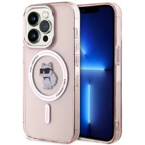 Coque arrière Karl Lagerfeld IML Choupette avec MagSafe pour Apple iPhone 14 Pro - Rose