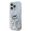 Coque arrière Karl Lagerfeld Liquid Glitter Choupette Head avec MagSafe pour Apple iPhone 14 Pro - Transparent 1