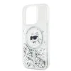 Coque arrière Karl Lagerfeld Liquid Glitter Choupette Head avec MagSafe pour Apple iPhone 14 Pro - Transparent 5