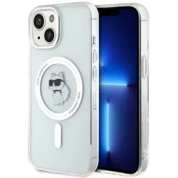 Coque arrière Karl Lagerfeld IML Choupette avec MagSafe pour Apple iPhone 14 - Transparent