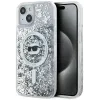 Coque arrière Karl Lagerfeld Liquid Glitter Choupette Head avec MagSafe pour Apple iPhone 14 - Transparent 0