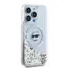 Coque arrière Karl Lagerfeld Liquid Glitter Choupette Head avec MagSafe pour Apple iPhone 14 Pro Max - Transparent 3