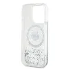 Coque arrière Karl Lagerfeld Liquid Glitter Choupette Head avec MagSafe pour Apple iPhone 14 Pro Max - Transparent 6