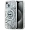 Coque arrière Karl Lagerfeld Liquid Glitter Choupette Head avec MagSafe pour Apple iPhone 15 - Transparent