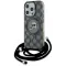 Coque arrière Karl Lagerfeld IML Crossbody Monogram Karl & Choupette Head avec MagSafe pour Apple iPhone 15 Pro - Noir