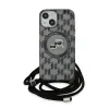 Coque arrière Karl Lagerfeld IML Crossbody Monogram Karl & Choupette Head avec MagSafe pour Apple iPhone 15/14 - Noir 2