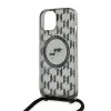 Coque arrière Karl Lagerfeld IML Crossbody Monogram Karl & Choupette Head avec MagSafe pour Apple iPhone 15/14 - Noir 5