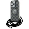 Coque arrière Karl Lagerfeld IML Crossbody Monogram Karl & Choupette Head avec MagSafe pour Apple iPhone 15 Pro Max - Noir