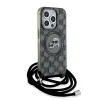 Coque arrière Karl Lagerfeld IML Crossbody Monogram Karl & Choupette Head avec MagSafe pour Apple iPhone 15 Pro Max - Noir 3
