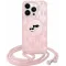 Coque arrière Karl Lagerfeld IML Crossbody Monogram Karl & Choupette Head avec MagSafe pour Apple iPhone 15 Pro Max - Rose