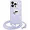 Coque arrière Karl Lagerfeld IML Crossbody Monogram Karl & Choupette Head avec MagSafe pour Apple iPhone 15 Pro Max - Violet