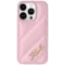 Coque arrière Karl Lagerfeld Diagonal Quilted Script pour Apple iPhone 15 Plus/14 Plus - Rose