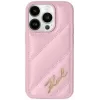 Coque arrière Karl Lagerfeld Diagonal Quilted Script pour Apple iPhone 15 - Rose