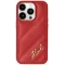 Coque arrière Karl Lagerfeld Diagonal Quilted Script pour Apple iPhone 15/14 - Rouge