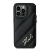 Coque arrière Karl Lagerfeld Diagonal Quilted Script pour Apple iPhone 14 Pro - Noir 2