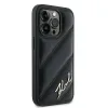 Coque arrière Karl Lagerfeld Diagonal Quilted Script pour Apple iPhone 14 Pro Max - Noir 4