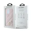 Coque arrière Karl Lagerfeld Diagonal Quilted Script pour Apple iPhone 14 Pro Max - Rose 8