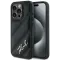 Coque arrière Karl Lagerfeld Diagonal Quilted Script pour Apple iPhone 15 Pro - Noir