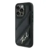 Coque arrière Karl Lagerfeld Diagonal Quilted Script pour Apple iPhone 15 Pro - Noir 2