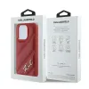Coque arrière Karl Lagerfeld Diagonal Quilted Script pour Apple iPhone 15 Pro - Rouge 8