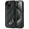 Coque arrière Karl Lagerfeld Diagonal Quilted Script pour Apple iPhone 15 Plus/14 Plus - Noir