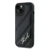 Coque arrière Karl Lagerfeld Diagonal Quilted Script pour Apple iPhone 15 Plus/14 Plus - Noir 2