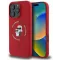 Coque arrière en silicone Karl Lagerfeld Karl & Choupette Heads Ring avec MagSafe pour Apple iPhone 16 Pro - Rouge