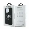 Coque arrière en silicone Karl Lagerfeld Karl & Choupette Heads Ring avec MagSafe pour Apple iPhone 16 Pro Max - Noir 5