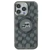 Coque arrière Karl Lagerfeld IML Monogram Karl & Choupette Head avec MagSafe pour Apple iPhone 15 Pro - Noir 3