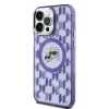 Coque arrière Karl Lagerfeld IML Monogram Karl & Choupette Head avec MagSafe pour Apple iPhone 15 Pro - Violet 3