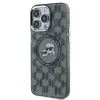 Coque arrière Karl Lagerfeld IML Monogram Karl & Choupette Head avec MagSafe pour Apple iPhone 15 Pro Max - Noir 2