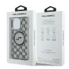 Coque arrière Karl Lagerfeld IML Monogram Karl & Choupette Head avec MagSafe pour Apple iPhone 15 Pro Max - Noir 8