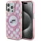 Coque arrière Karl Lagerfeld IML Monogram Karl & Choupette Head avec MagSafe pour Apple iPhone 15 Pro Max - Rose