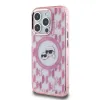 Coque arrière Karl Lagerfeld IML Monogram Karl & Choupette Head avec MagSafe pour Apple iPhone 15 Pro Max - Rose 3