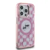 Coque arrière Karl Lagerfeld IML Monogram Karl & Choupette Head avec MagSafe pour Apple iPhone 15 Pro Max - Rose 4