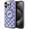 Coque arrière Karl Lagerfeld IML Monogram Karl & Choupette Head avec MagSafe pour Apple iPhone 15 Pro Max - Violet