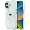 Coque arrière Karl Lagerfeld IML Metal Karl Head avec MagSafe pour Apple iPhone 16 Plus - Blanc