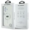 Coque arrière Karl Lagerfeld IML Metal Karl Head avec MagSafe pour Apple iPhone 16 Plus - Blanc 8