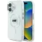 Coque arrière Karl Lagerfeld IML Metal Karl Head avec MagSafe pour Apple iPhone 16 - Blanc