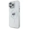Coque arrière Karl Lagerfeld IML Metal Choupette Head avec MagSafe pour Apple iPhone 16 Pro - Blanc 2