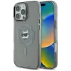 Coque arrière Karl Lagerfeld IML Metal Choupette Head avec MagSafe pour Apple iPhone 16 Pro - Noir